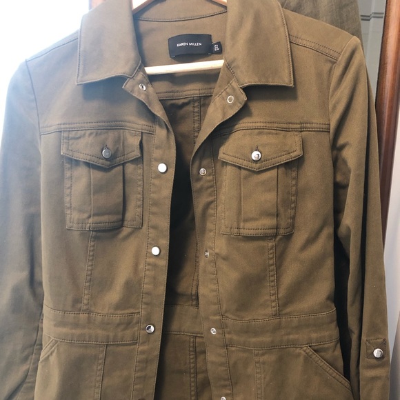 Karen millen khaki shirt in xs - Picture 3 of 4
